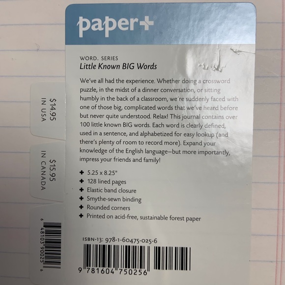 🦩NWT Paper + journal with 100+ little known big words with prompts - Picture 6 of 8